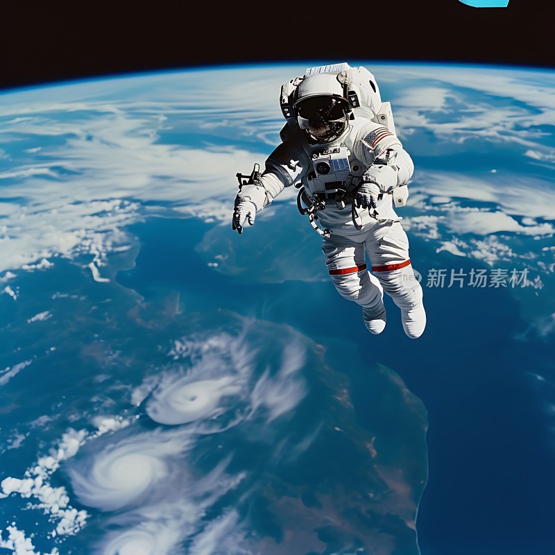 太空漫步地球与宇航员的壮丽交汇