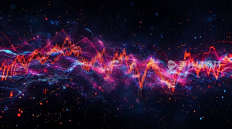 新片场素材炫彩数据流