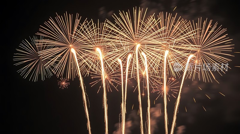 夜空烟花绽放璀璨夺目