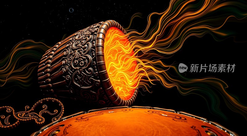 新片场素材火球与鼓
