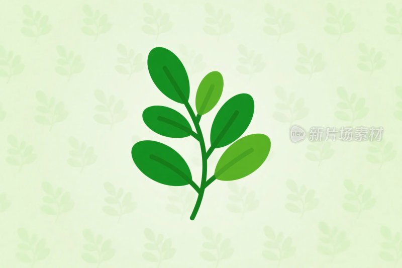 绿色枝叶插画