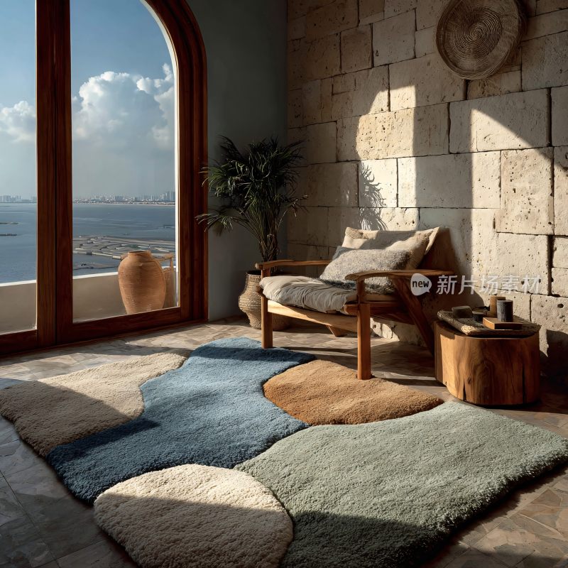 室内窗边舒适休闲角落