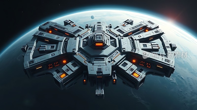 星际飞船环绕地球