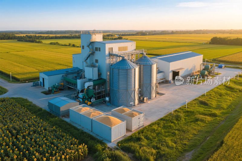 农田工业设施全景
