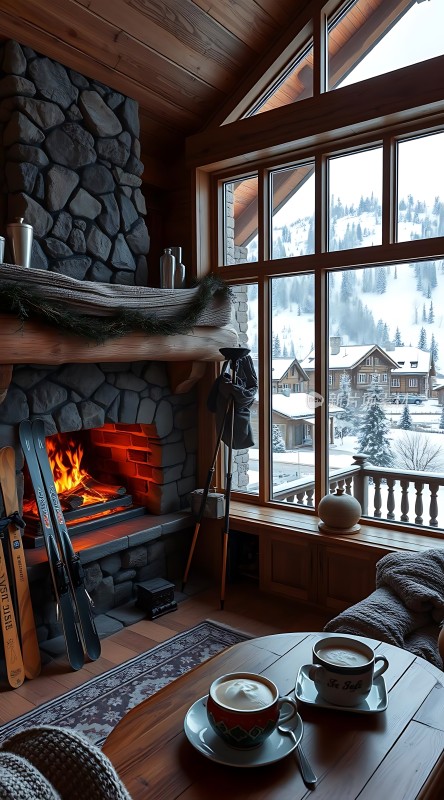 冬日暖炉旁的温馨时光