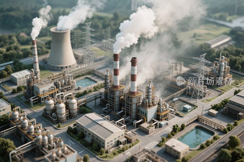 工业设施俯瞰图