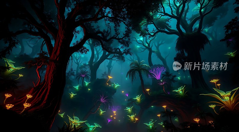 神秘森林夜光奇景