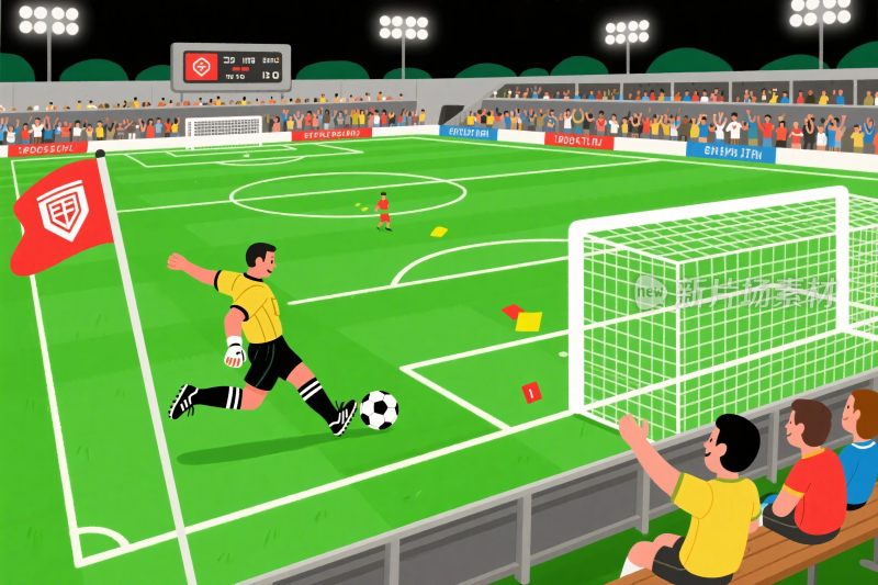 足球比赛插画场景