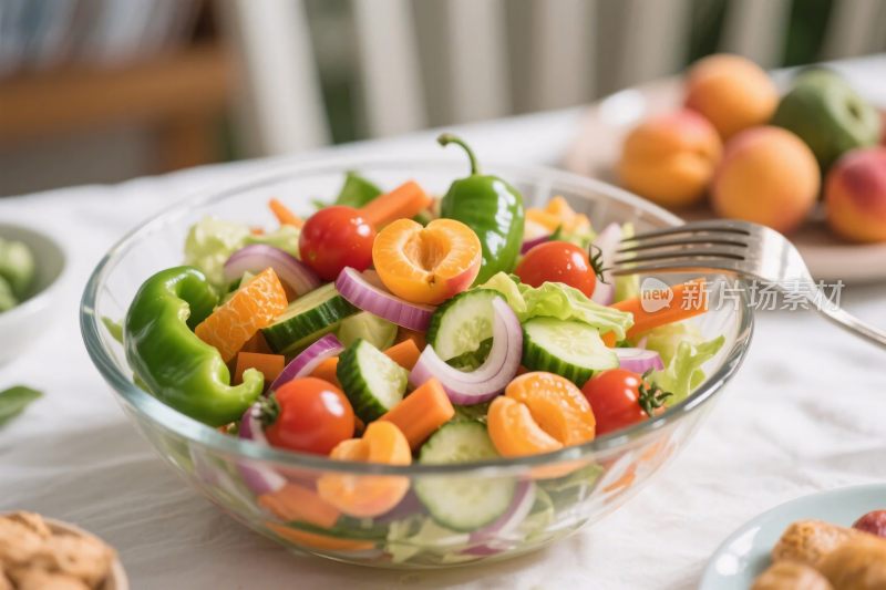 新鲜蔬菜水果沙拉