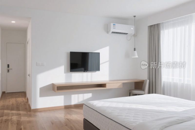 现代简约酒店客房场景