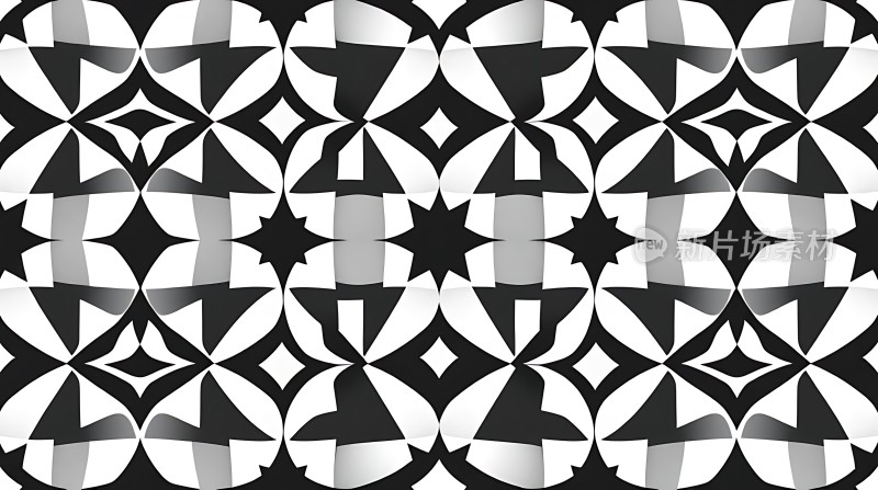 黑白几何图案