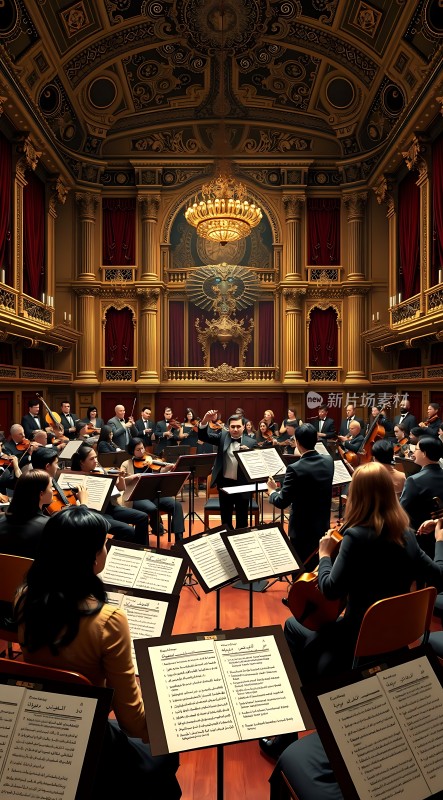 交响乐团华丽演奏现场