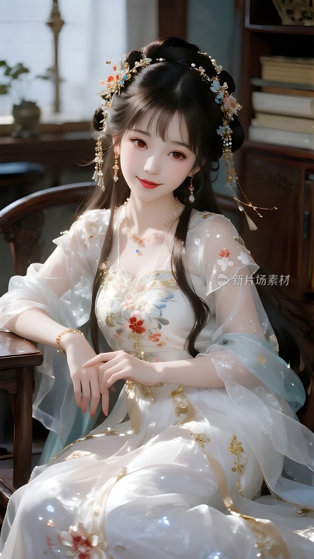 汉服佳人优雅端庄