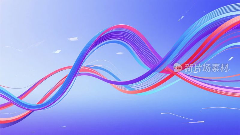 彩色流动线条插画背景