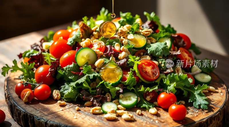 阳光下的清新沙拉