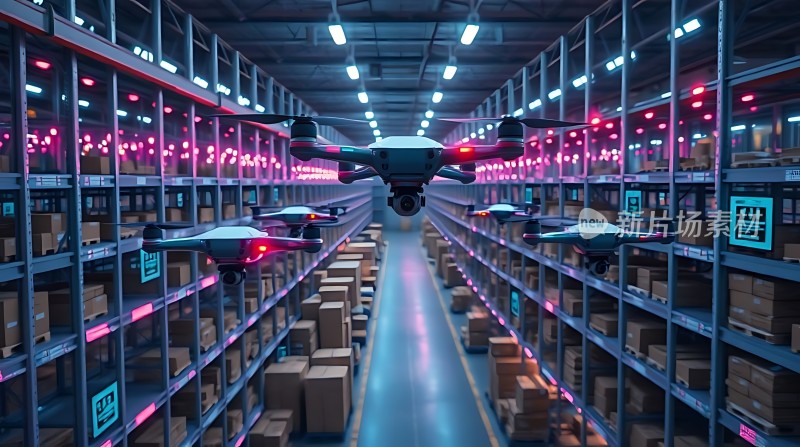 智能仓库无人机高效作业