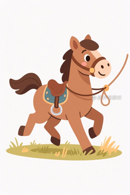 卡通小马插画