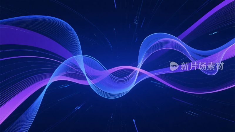 蓝紫色动感线条背景图