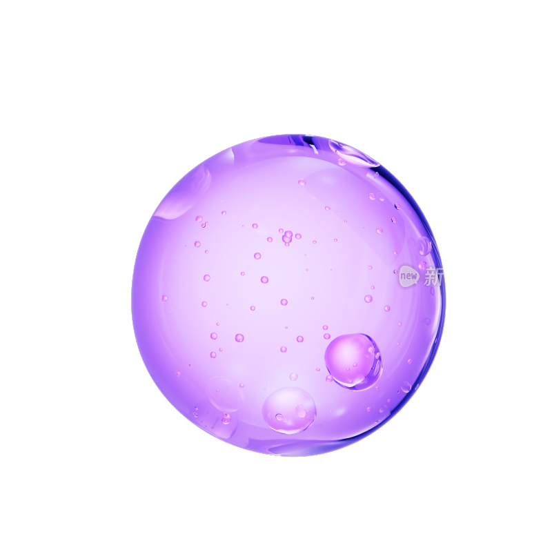 3D渲染精华微观分子水滴元素