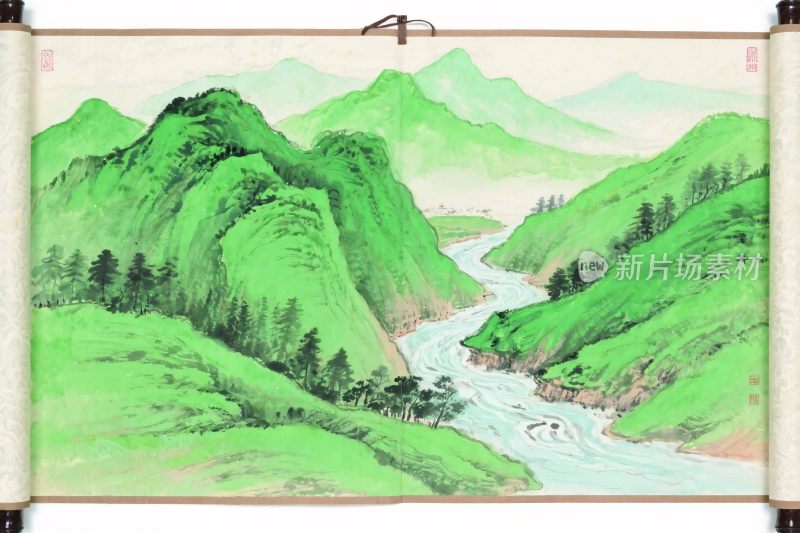 中国传统山水画卷