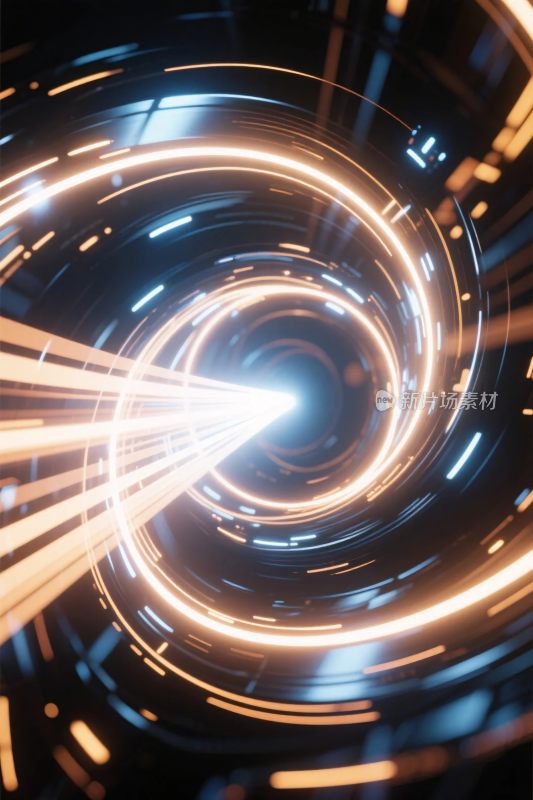 科幻螺旋光效艺术图