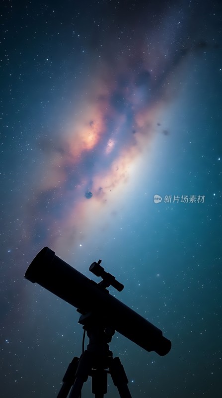 夜空下的望远镜探索宇宙奥秘
