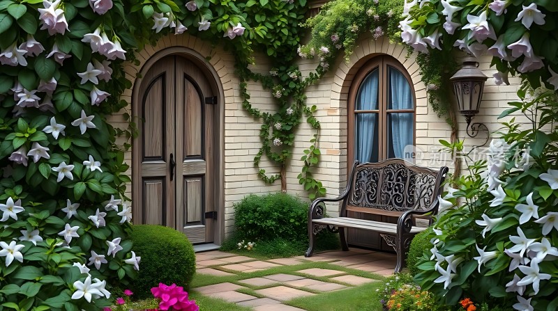 花园小径上的宁静时光