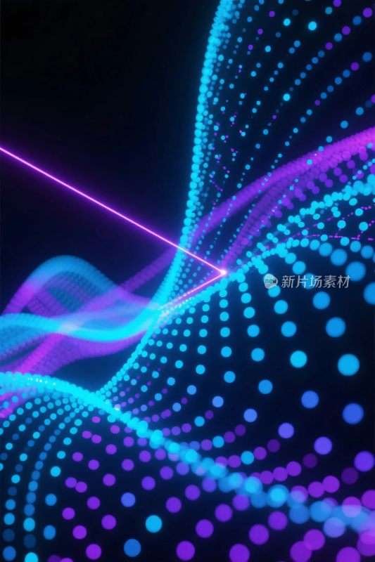 彩光粒子抽象插画