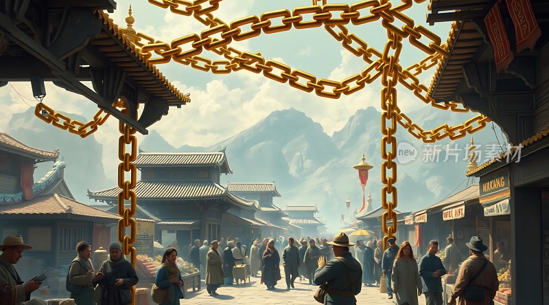 古风集市繁华景象