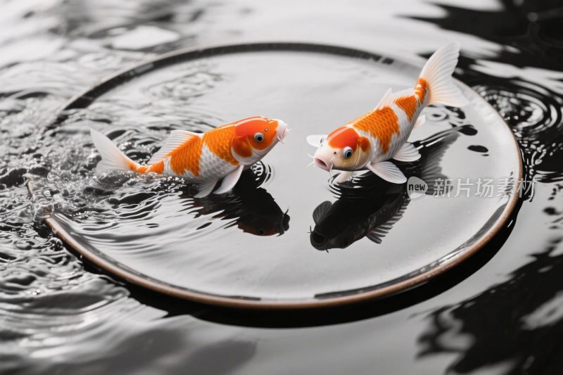 锦鲤水面互动图