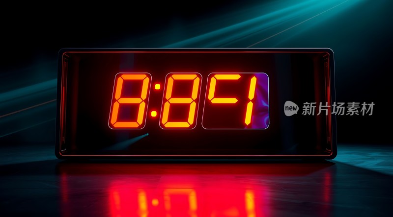 新片场素材 8:51数字时钟