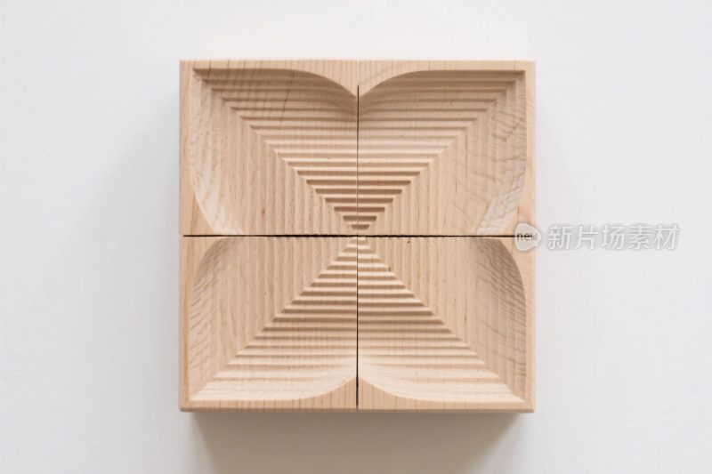 几何木质艺术摆件