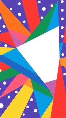 多彩几何图案插画 多彩几何图案插画