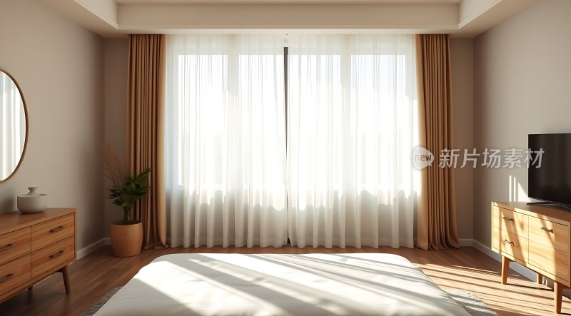 阳光洒满温馨卧室宁静与舒适并存
