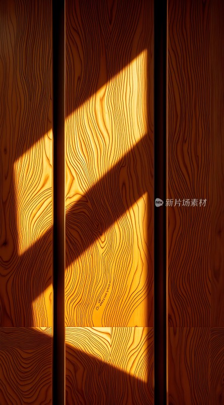 阳光下的木纹之美