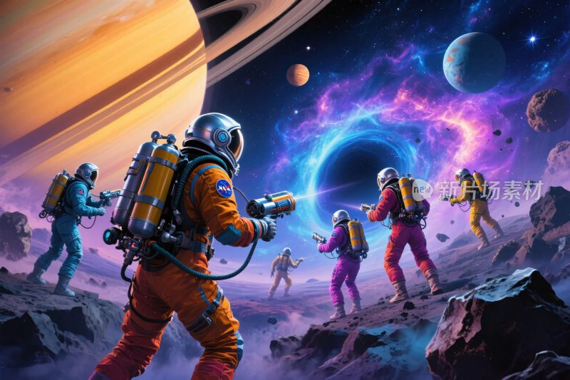 宇宙宇航员科幻插画