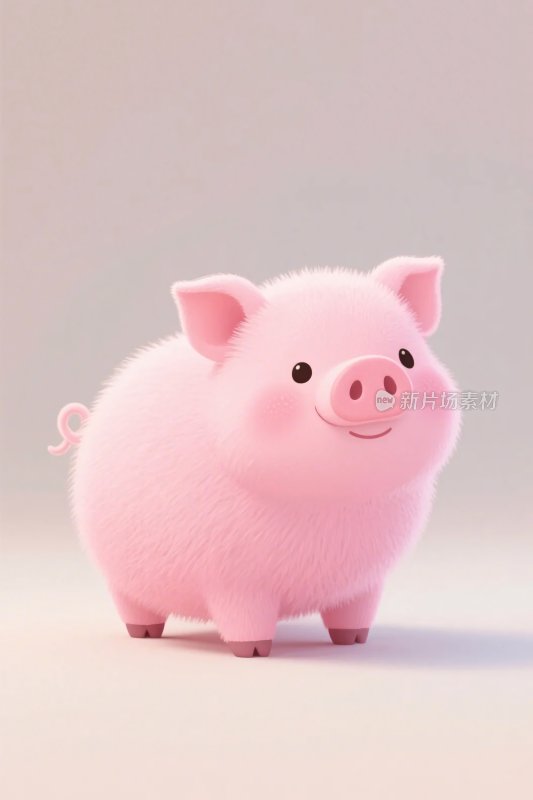 粉色卡通小猪形象