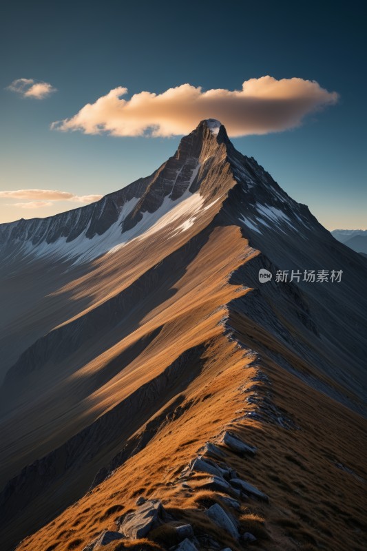 山有雪峰天有云高清风景图片