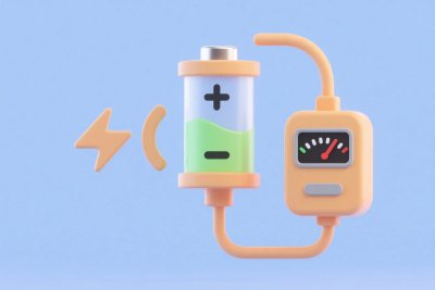 电力电池卡通插画 电力电池卡通插画