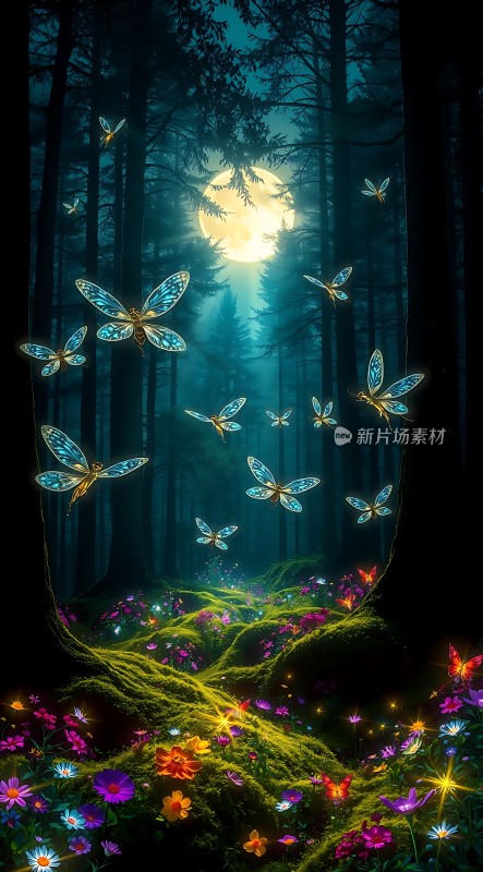 夜幕下的精灵之舞