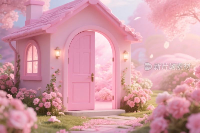 梦幻粉色童话小屋