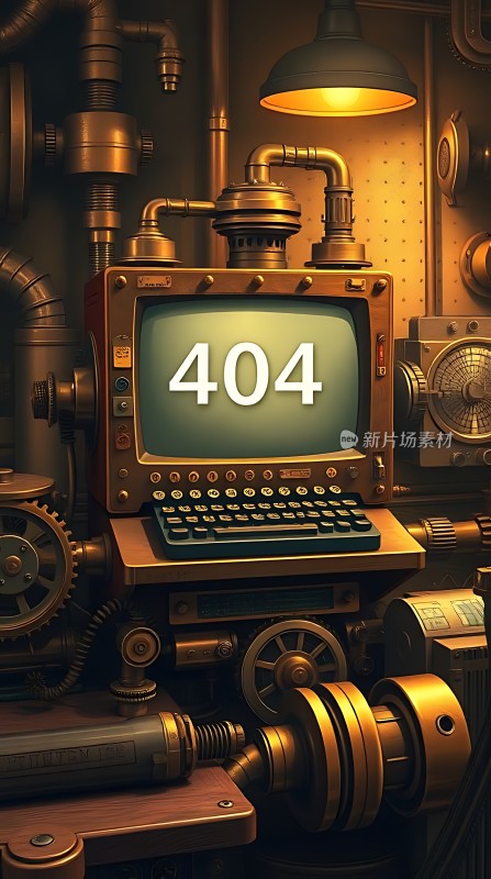 蒸汽朋克风格的404错误页面设计