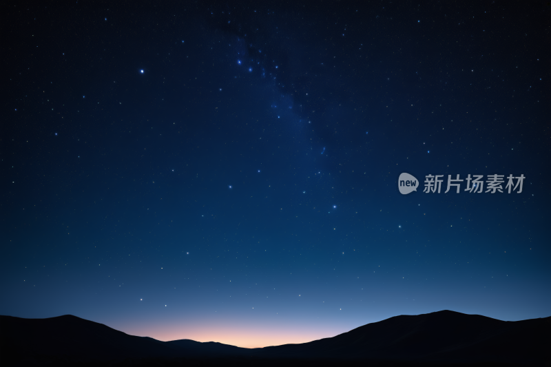 星空有几颗星星前景一座高山清图片