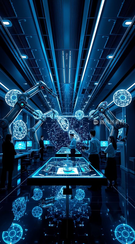 未来科技实验室人与机器人的互动