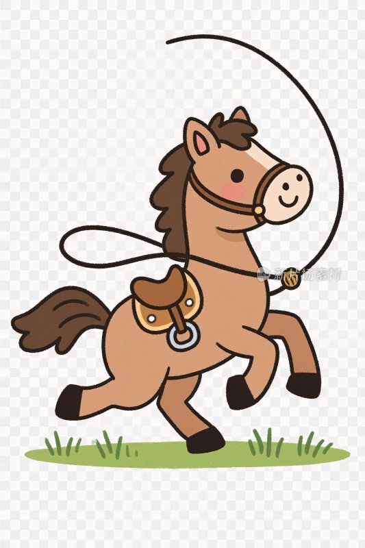 卡通小马插画