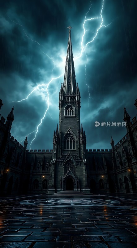 黑暗教堂风暴闪电