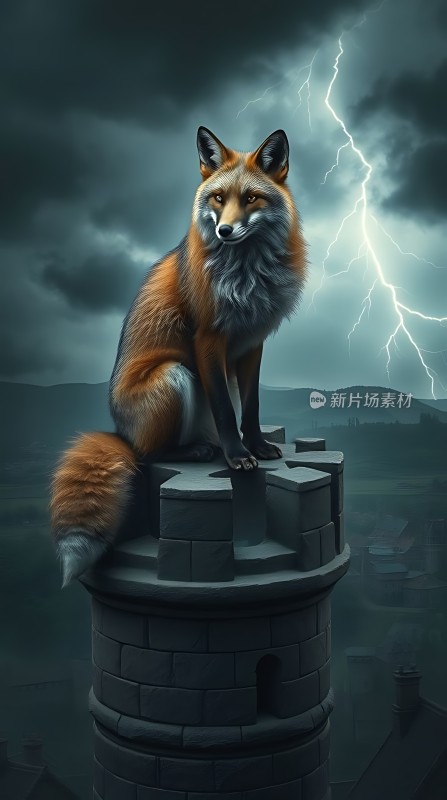 风暴中守候的火狐