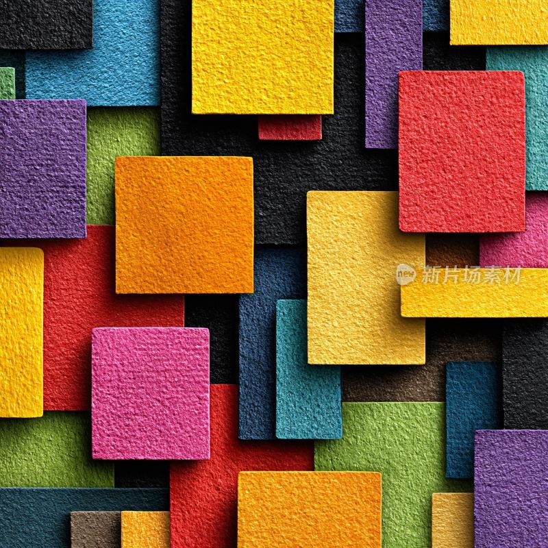 多彩方块拼接背景图