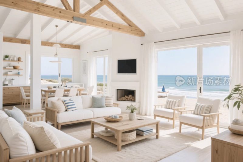 简约海景客厅室内场景