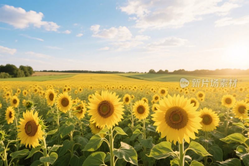 向日葵田园风景图